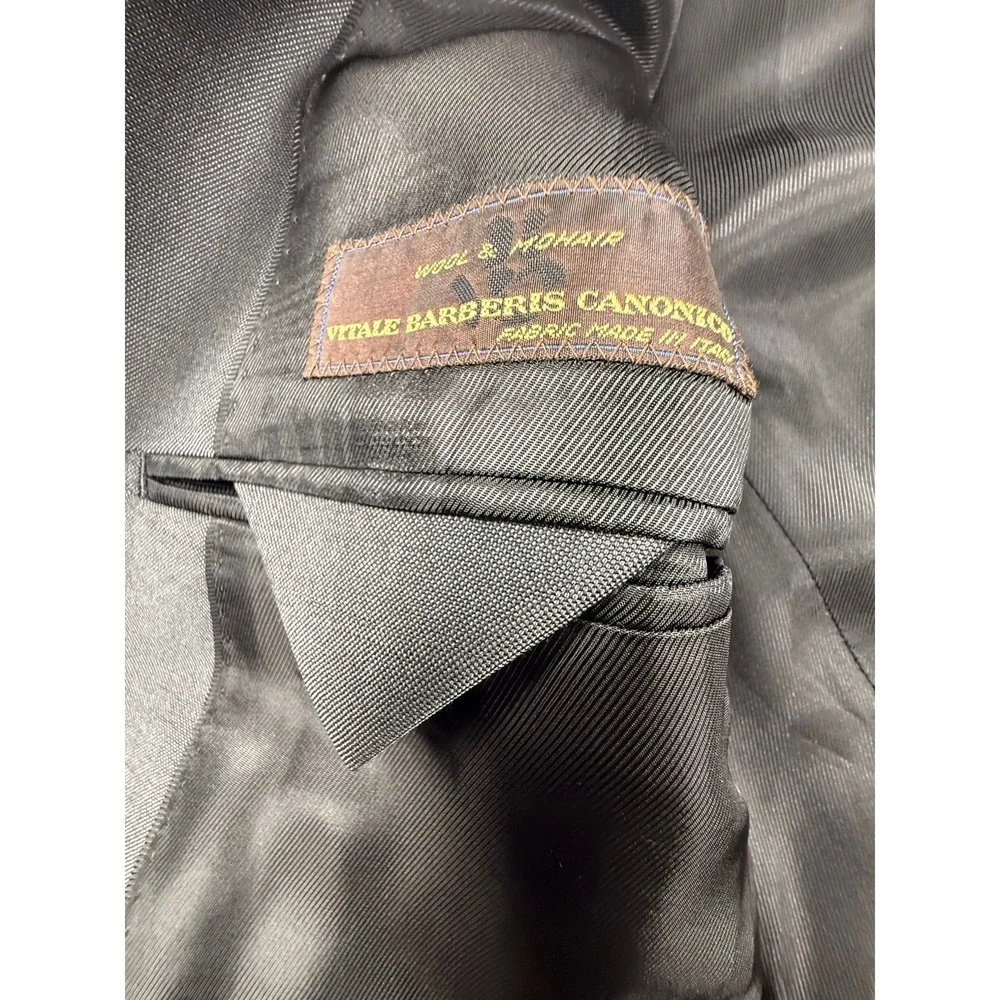 Banana Republic Blazer Mens 42R Grey Excellent Wool Mohair Vitale Barberis Italy